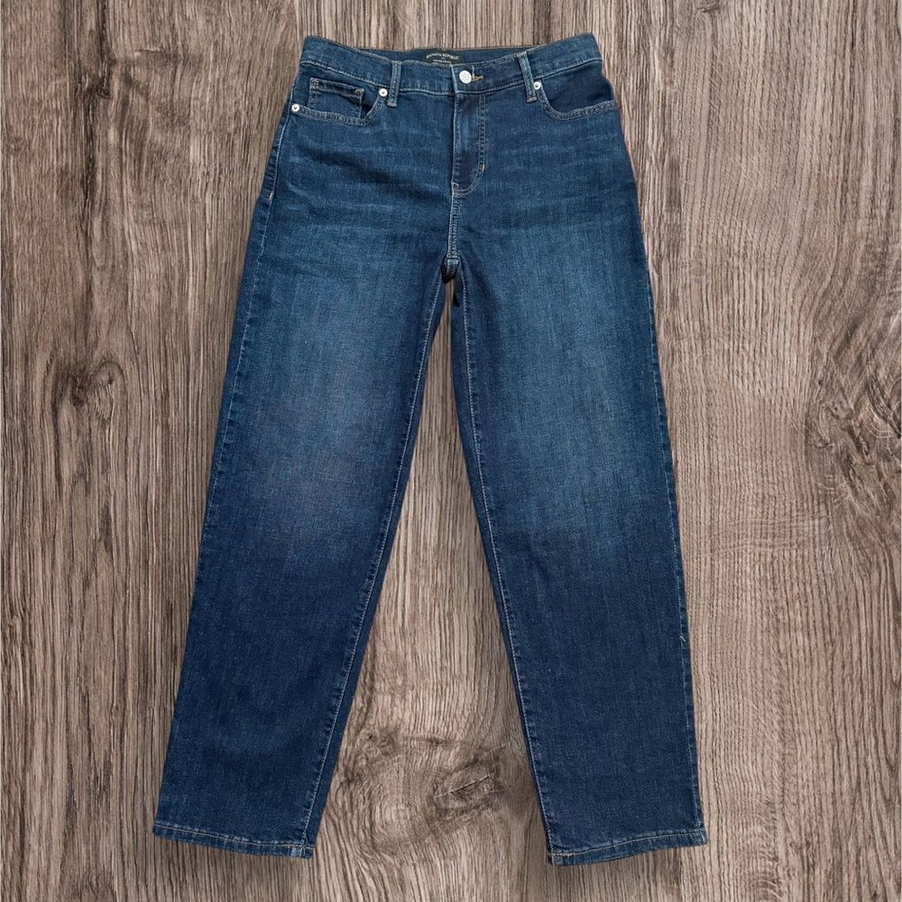 Banana Republic High-Rise Straight Dark Wash Jeans Size 27/4